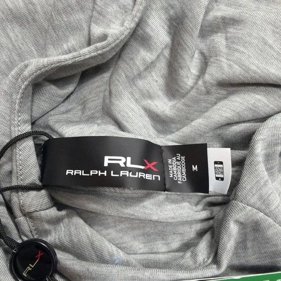 RLX Ralph Lauren Men Hoodie Light Tech SweatshirtGray Golf Stretch Medium New!